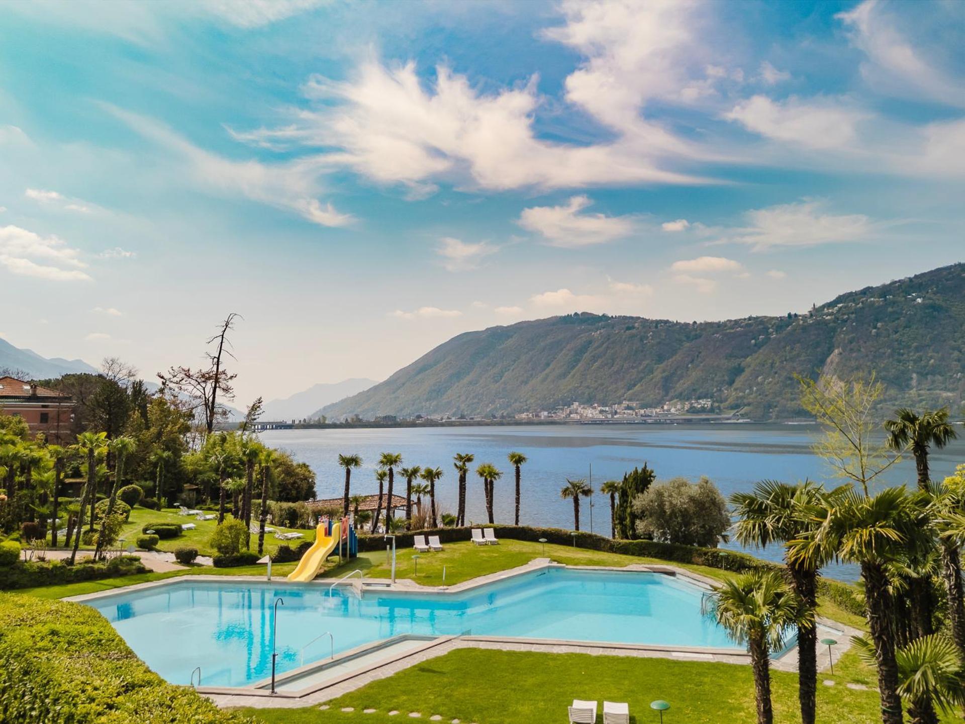 Luganersee, Pool, Strand, Parkplatz, Suite 204 Bissone Ngoại thất bức ảnh