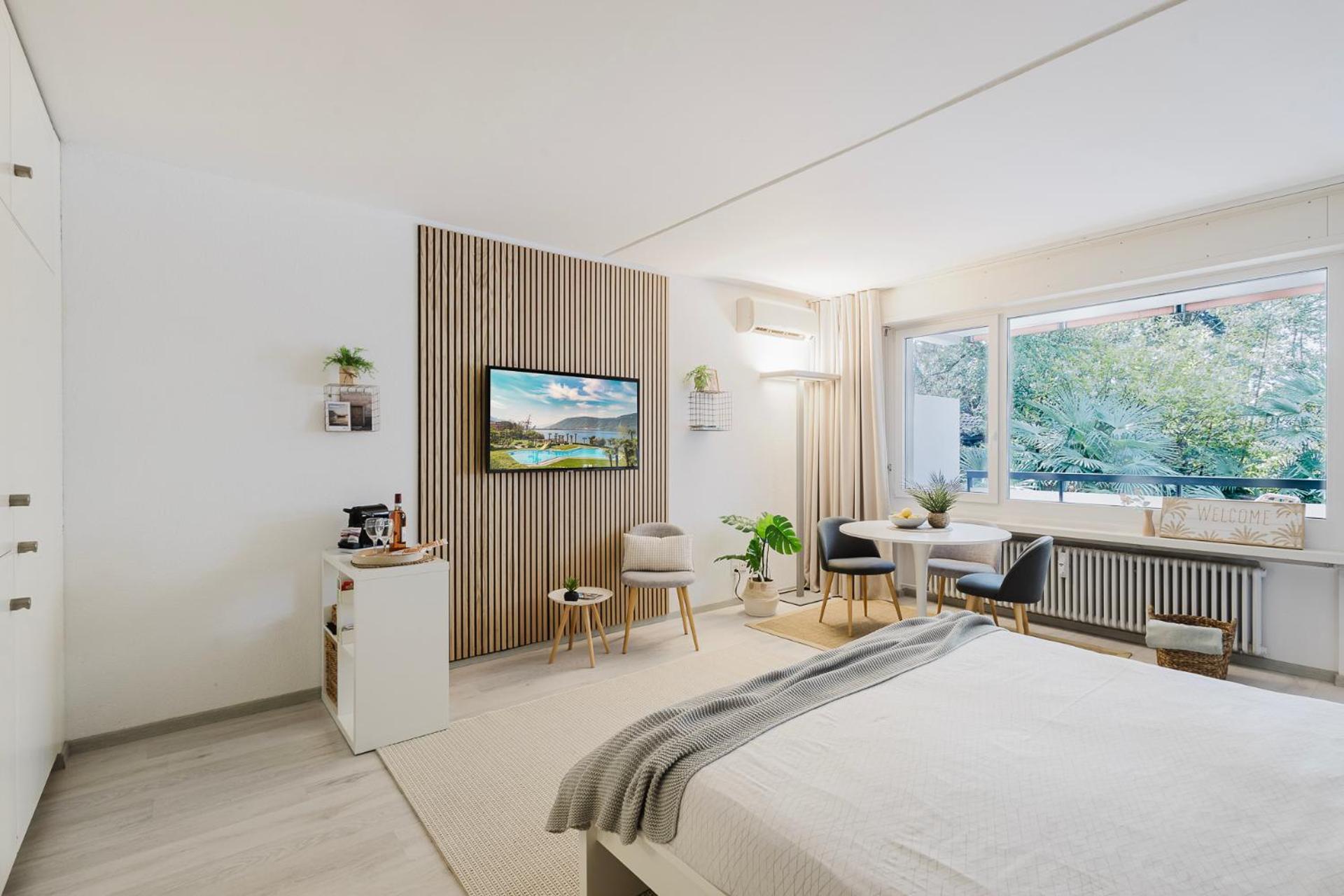 Luganersee, Pool, Strand, Parkplatz, Suite 204 Bissone Ngoại thất bức ảnh
