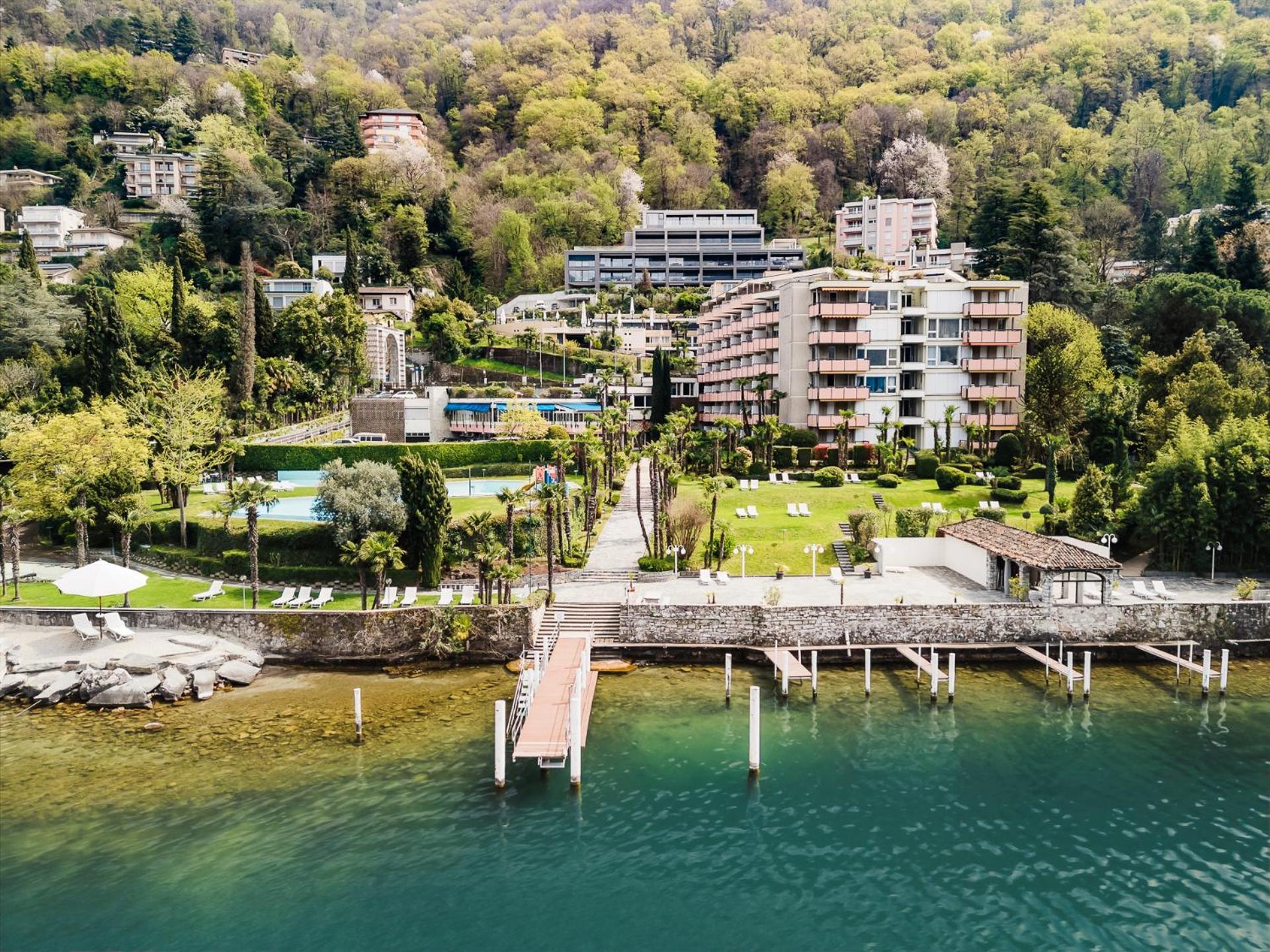 Luganersee, Pool, Strand, Parkplatz, Suite 204 Bissone Ngoại thất bức ảnh