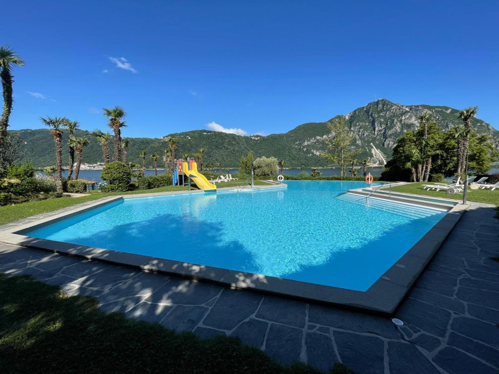 Luganersee, Pool, Strand, Parkplatz, Suite 204 Bissone Ngoại thất bức ảnh